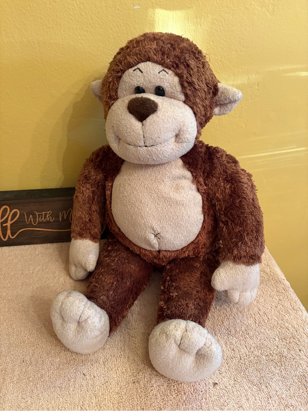 Build-A-Bear Brown and Cream Monkey Plush 18 in